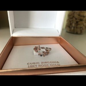 Rose Gold Leaf Ring New